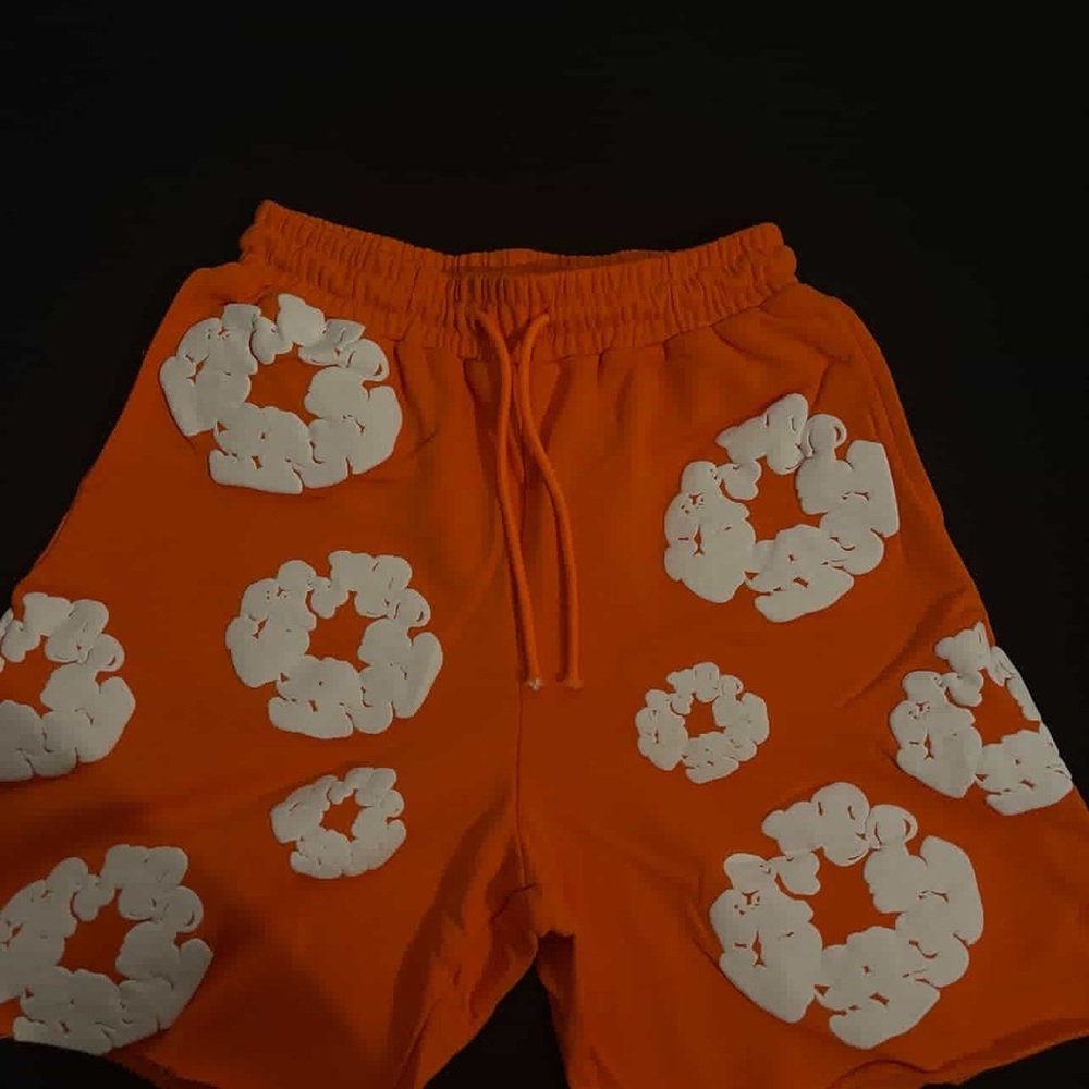 Orange Floral Men's Shorts